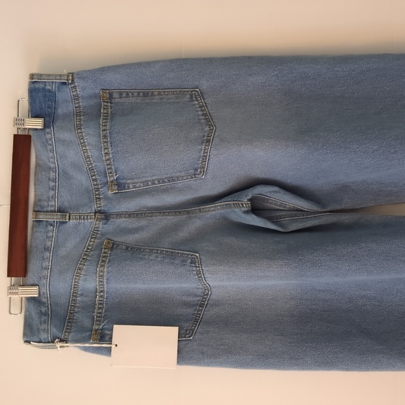 Anthropology Etica Stanton Wide leg/cuff cotton Denim relaxed fit Jeans 31 - Picture 10 of 11